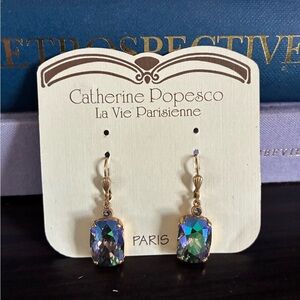 Catherine Popesco La Vie Parisienne Gold and Iridescent Earrings